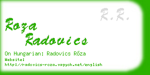 roza radovics business card